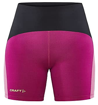 Craft Damen Pro Hypervent Kurze Strumpfhose Leggings, Schwarz-roxo, M Slim