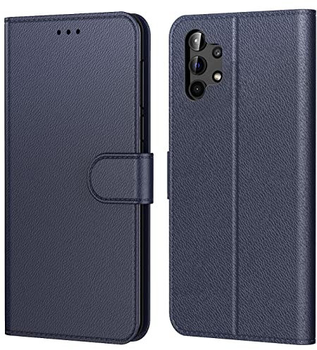 Tenphone Coque pour Samsung Galaxy A13 4G / 5G, Coque Samsung A13 Lite, Etui Protection Housse Premium en Cuir PU,Pochette Fermeture Magnétique,Flip Case Compatible avec Galaxy A13 (Book Bleu)
