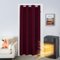 SK Studio Rideau Occultant Isolant Thermique, Rideaux à Oeillets Anti Froid Rideau Séparation de Pièce Anti Bruit pour Salon et Cuisine Vin Rouge, 150x180cm