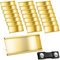 20 Placas de Identificación Magnéticas de Aluminio con Ranura para Papel Insignia Etiqueta de Nombre con Accesorio de Imán para Eventos y Gestión de Ropa de Visitantes, 72 x 32 mm, Dorado