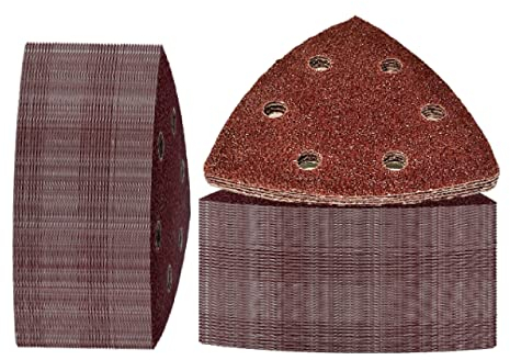 Schleifpapier Dreieckschleifer | Schleifdreiecke 120 Körnung | 60 Stück | Schleifpapier Klett | Deltaschleifer Schleifpapier | Schleifpapier für Dreieckschleifer | Schleifdreiecke 93x93x93 |