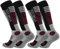 BestSale247 2 Paar Damen & Herren Skisocken Skistrumpf Performance Wintersport mit Spezial-Polsterung (Schwarz-Rot / 2 Paar, 43-46)