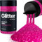 Hemway Premium Glitter Shaker - Dark Rose Pink | Fine Metallic Flake Sequins for Resin & Epoxy Crafts | Craft Supplies for Tumblers, Festival, Hair, Face, Body, Eye & Nail Art | 130 g