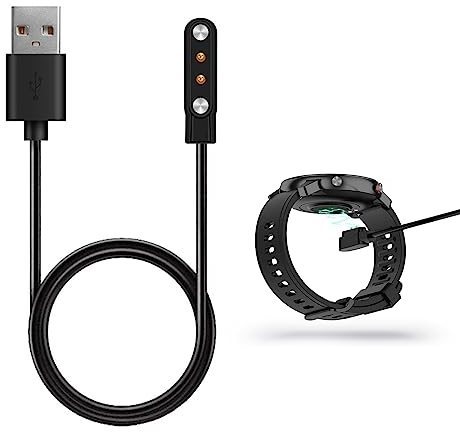 TMRBBesty Cable de Carga de repuesto de Magnético USB,Cargador Magnético para Reloj Inteligente,Cargador magnético Universal para Reloj Inteligente,cargador de espaciado de pines 4 mm
