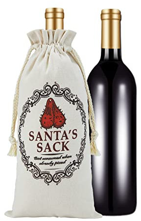 RF&CM Santa's Sack Christmas Funny Novelty Wine Bottle Bags Joke Humour Secret Santa