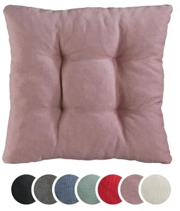 sleepling Stuhlkissen 2er-Set, weicher Möbelstoff, 38 x 38 cm, Sitzkissen in Farbe Altrosa