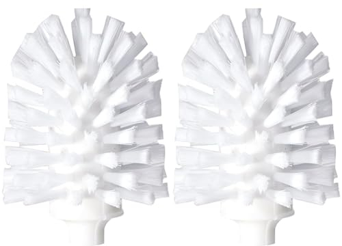 emco Original Ersatzbürstenkopf für WC-Bürstengarnitur, schraubbarer Bürstenkopf aus Kunststoff für emco Toilettenbürsten, geeignet für Fast alle Serien, weiß (Packung mit 2)