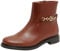 Tommy Hilfiger Donna Stivaletti Chain Low Bootie in Pelle, Marrone (Cognac Brown), 38