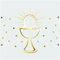 Miss Lovely Servietten Kommunion & Konfirmation Kelch & Sonne Konfetti weiß & Gold christliche Symbole für Firmung Taufe & kirchliche Feste 60 Servietten