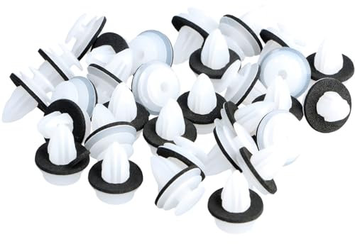 100 Piezas Coches Clips Remache de Plastico, Grapas Coche Paneles de Puerta, Clips de Moldura de Panel Interior del Automóvil, Clips Sujeción con Anillo de Sellado, Car Interior Panel Clips