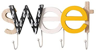 Garderobenhaken An der Wand montierte Kleidung, Mantel, Kleid, Mütze, Hut, Hakenleiste, Buchstaben, Aufhänger, Schlüssel, Halter, Wandzubehör, Organizer, Schlafzimmer, Heimdekorationen Kleiderhaken(SW