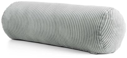 mokebo XXL Nackenrolle mit Cordbezug 'Der Powernap', gemütliche Kissenrolle, Zierkissen oder Dekokissen, auch als Stillkissen, Seitenschläferkissen oder Knierolle in Grau, 25x25x70 (B/H/T in cm)
