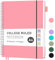 RETTACY Notizbuch A4 Liniert, Leichtgewicht Ringbuch, Tagebuch 55 Blatt / 110 Seiten Zum Schreiben, Notepad 100 GSM, College-liniertes PVC Journal 21,5 x 27,9cm - Rosa