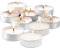 Genérico velas candelitas, velas candelitas sin perfume | 10 velas de té sin humo,Velas ligeras de té de larga duración, sin humo, sin goteo, para piscina, bodas, Navidad