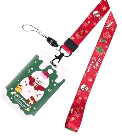 Porte-badge Père Noël avec lanière de cou pour infirmières et étudiants