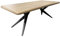 LC Home Esstisch 220x100cm Eiche Natur Metallgestell Holztisch Industrial Design Massivholz