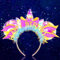 Evlry Bandeau d'anniversaire à LED, couronne lumineuse, pour femme