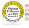 beihaasnatuerlich® 1120 Stck Prüfplaketten Nächster Prüftermin, 20 mm Ø, Prüfetiketten nach DGUV V3, 2025-2030, Prüfaufkleber, E-Check Prüfetikett, Plakette für Elektrogeräte (Gelb, 10 Bogen)