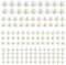 2800 Pcs Pearl Stickers for Crafts Hair Pearls Stick On Pearls Self Adhesive Pearl Stickers Ivory White Hair Face Gems Pearls for Hair Face Makeup Eye Nail Crafts Assorted Sizes