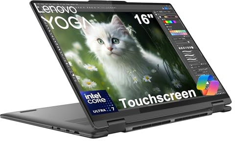 Lenovo Yoga 7i 2-in-1 Business Laptop (16 FHD+ Touchscreen, Intel Ultra 7 155U (Beat i7-1355U), 16GB DDR5 RAM, 1TB SSD) Impronte digitali, Retroilluminato, Webcam IR FHD, Thunderbolt 4, Win 11 Home