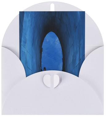 (Künstliche Intelligenz Gehirn) Druck Premium Perlglanz-Grußkarten mit weißen Umschlägen, schimmernde Geburtstags-, Weihnachts- und Hochzeitskarten, innen blanko.