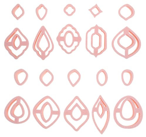 Keoker Lot de 10 emporte-pièces en argile polymère pour bijoux, boucles d'oreilles en polymère, bibliothèque, enseignants, 8 formes