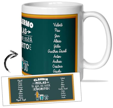 L´INFORAL - Taza Personalizada - Regalo Emotivo para Maestras - Cerámica 250 ml (Azul)