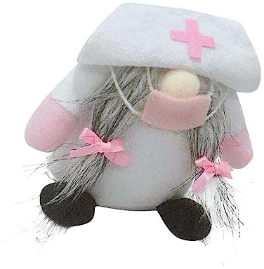 Vaguelly Poupée GNOME Infirmière Décorative Ornement Facile à Entretenir Accessoire Adorable pour Bureau Et Chambre Design Chaleureux Et Résistant