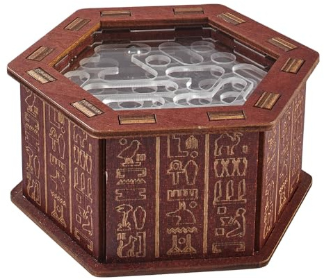 EUROtops 3D-Holzpuzzle Knobellabyrinth, Geschicklichkeitsspiel | mehrstöckiges Denkspiel, für Erwachsene und Kinder, robustes Holzgehäuse, Acryl-Deckel, Geschenkidee, ohne Batterien