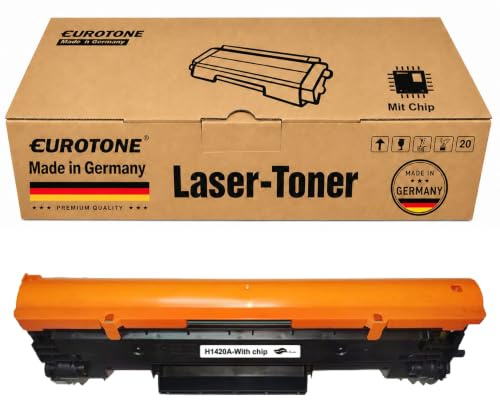 Eurotone 142A mit Chip Tonerkartusche Kompatibel mit HP 142A W1420A 142X W1420X für HP LaserJet MFP M140w Toner LaserJet M110w M110 M140 M139w M139 (1er-Pack Schwarz)