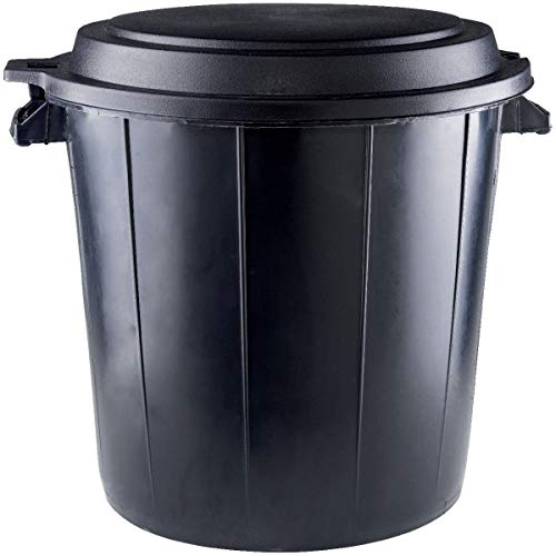 EDA - Poubelle 80 L - Ø 61 x 54 x H.56 cm - Noir