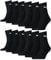PUMA 12 Paar Socken Short Crew Sportsocken Tennis Socken Gr. 35-49 Unisex, Farbe:200 - black, Socken & Strümpfe:35-38