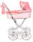 Roma Annie Spanish Style Dolls Pram with Adjustable Handle, Suitable for 3-16 Years, Includes Bag, Magnetic Hood Rosettes, Hood Nets, Optional Accessories, Shopping Tray, Dolls up to 55cm