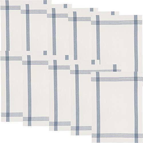 Erwin Müller Geschirrtuch 10er-Pack Halbleinen blau Größe 50x70 cm