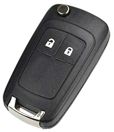 Autoschlüsselgehäuse, faltbar, Ersatz für Chevrolet Cruze Epica Lova Camaro Impala 2 3 4 Tasten HU100 Klinge (2B)