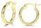 wynn's Gold Earrings for Women, 925 Sterling Silver Hoops Earrings, Anti-allergic Huggie Hinged Small Slepper Hoops, Gift for Girls, Diameters in 13 mm, Gold Hoop Earrings