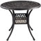 Yaheetech Garden Table Patio Bistro Table Patio Table Round Dining Table with Umbrella Hole Garden Outdoor Furniture 90x90x75cm Bronze
