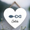 Global Designs Cwtch Cuddle Welsh Love Spoon Wooden Heart Hanging Plaque, White Grain With Uv Print