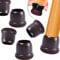 Uni-Fine 16pcs Chair Leg Caps Protectors, Φ20mm Chair Leg Covers for Floor, Anti-Noise Table Chair Feet Protectors with Felt Pads Furniture Cups Solid Brown