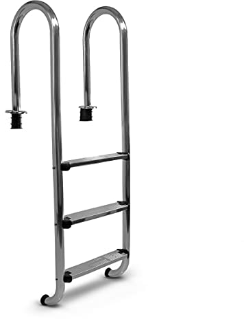 Paradies Pool® Edelstahl V2A Einhänge - Poolleiter Engholm Tiefbecken für eingelassene Becken bis 120 cm Tiefe, Menge: 1