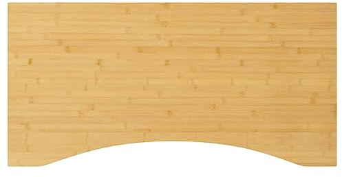 vidaXL Schreibtischplatte, Tischplatte mit geschwungener Kante, Ersatztischplatte für Esstisch Schreibtisch, Esstischplatte Bambustischplatte, Bambus