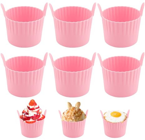 6 Pieces Air Fryer Molds, 1 Piece Oil Brush, Air Fryer Accessories, Egg Molds, Cake Boxes, Oven Trays, Silicone Molds,