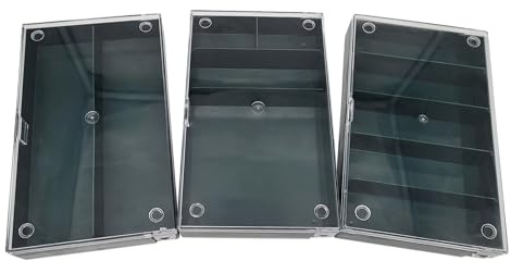Berger & Schröter | Sortimentskasten Set 164 x 31 x 101 mm 3 Stück, 2, 4 & 5 Fächer, feste Unterteilung, rutschfest stapelbar zum Sortieren und Aufbewahren