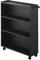 Yamazaki 1486 Tower Bücherwagen, schwarz, Stahl/Nylon, minimalistisch, 15,6 x 59 x 70 cm