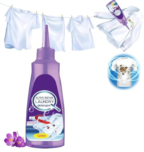 Active Enzyme Laundry Stain Remover - White Shirt Guardian, Garment Stubborn Stain Cleaner Oil Remover, Clothes Stain Remover, Clothing Quick Laundry Dry Cleaner (1)