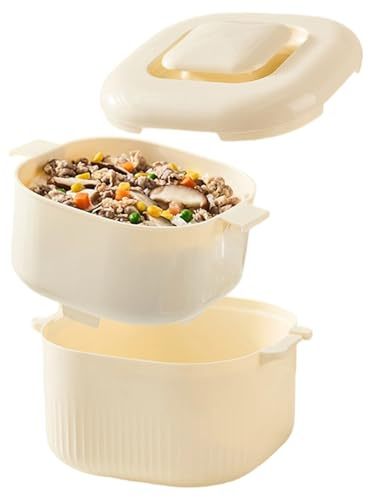Bol à riz micro-ondes | Récipient de cuisson alimentaire 1700 ml | Amortisseur de cuisson pour aliments, pour pâtes, pâtes, cuisine, restaurant, maison et fête