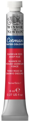 Winsor & Newton Cotman 8ml Water Colour Tube - Cadmium Red Deep Hue