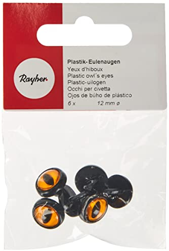 Rayher Hobby Augen, 12mm, 6 Stück im Beutel