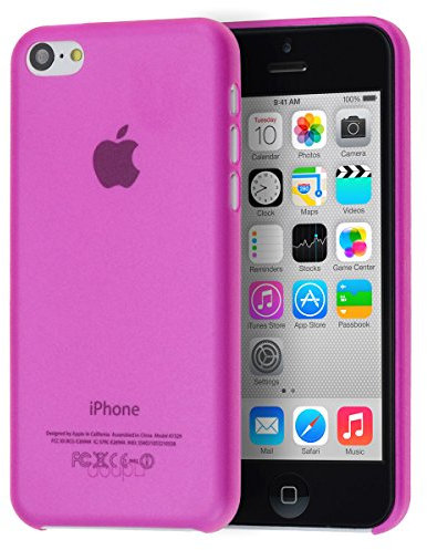 doupi UltraSlim Hülle kompatibel für iPhone 5C, Ultra Dünn Fein Matt Handyhülle Cover Bumper Schutz Schale Hard Case Taschenschutz Design Schutzhülle, pink