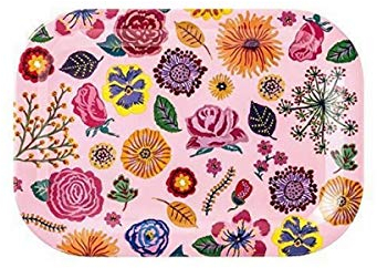 Nathalie Lété NL973G Kleines Tablett Flowers, rosa